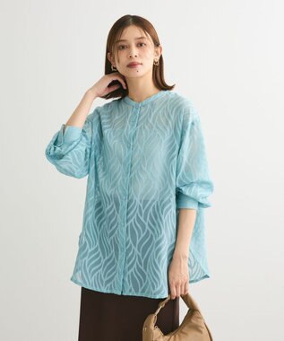 Green Parks ２ＷＡＹ　リーフジャガードシアーシャツ Mint