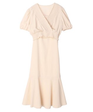 earth music&ecology ＳＥＴ２点カシュクールプルオーバー＋ワンピース Ivory