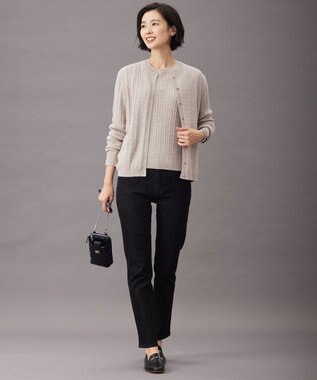 J.PRESS LADIES 【洗える】KNIT BASIC クルーネック ニット ベージュ系