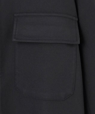 UNFILO MENS 【男女兼用】フラノライク ハーフジップ シャツブルゾン [24年秋冬商品] チャコール グレー