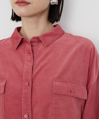 AMERICAN HOLIC Ｗポケットコーデュロイシャツ Pink