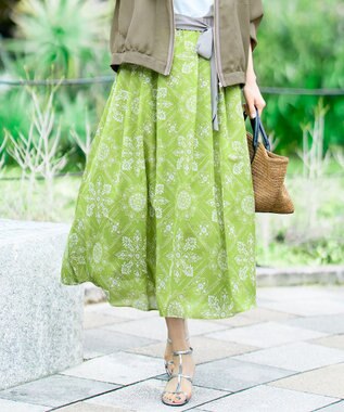 自由区 【カタログ掲載】ロータスタイルプリント スカート