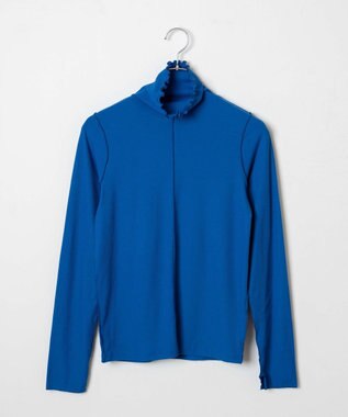 WEGO ソフトタッチカラーリブロンT ブルー