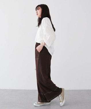 Green Parks ・ＥＬＥＮＣＡＲＥ　ＤＵＥ　ギャザースリーブＴＥＥ Off White