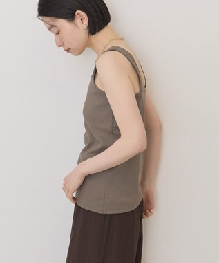 AMERICAN HOLIC 【抗菌防臭】スクエアベアタンクトップ Mocha