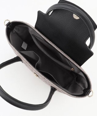 LA BAGAGERIE フラップ2WAYかごトートバッグ グレー