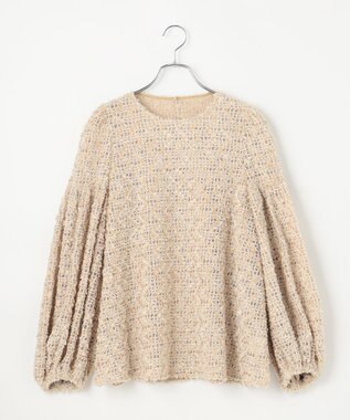 #Newans 【洗える】フィラッフィギャザースリーブブラウス ベージュ