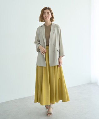 YECCA VECCA 【接触冷感】COOLシャツテーラードジャケット Gray Beige
