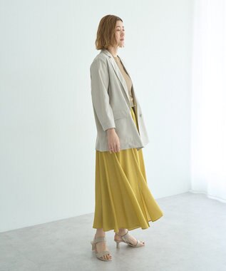 YECCA VECCA 【接触冷感】COOLシャツテーラードジャケット Gray Beige