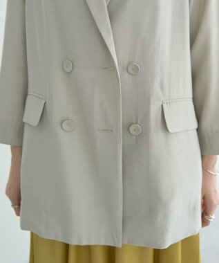 YECCA VECCA 【接触冷感】COOLシャツテーラードジャケット Gray Beige