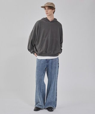 WEGO 【ユニセックス着用ITEM】バルーンクロップドプルパーカー ブラックその他