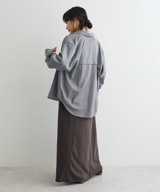 CRAFT STANDARD BOUTIQUE オーバーサイズサテンシャツ Gray