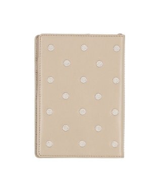 UNBILLION ペルケ perche / ドット刺繍B6手帳カバー ライトグレー