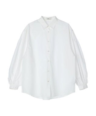 earth music&ecology 袖タックブラウス Off White