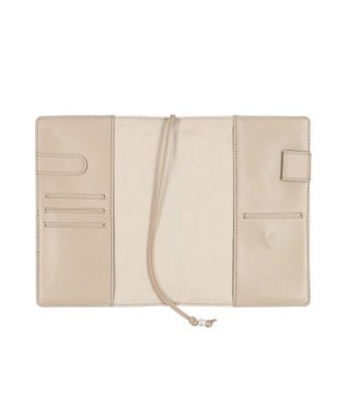 UNBILLION ペルケ perche / ドット刺繍B6手帳カバー ライトグレー