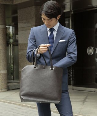 UNBILLION Otias アンティークタイプ合皮ビジネストート ダークブラウン