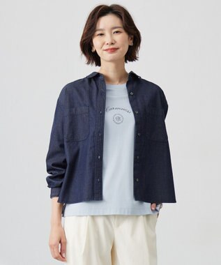 【洗える】5ozバージラコンパクト デニムシャツ
