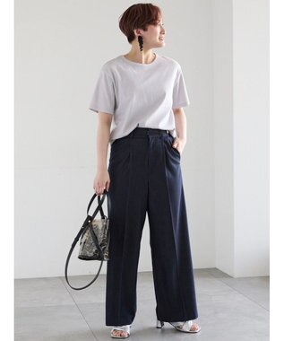 Te chichi ミニマルネックTシャツ グレー