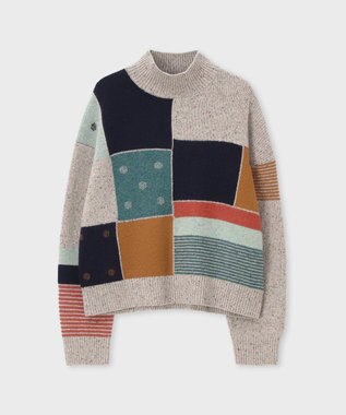 Paul Smith Dice パッチワーク ニット ベージュ