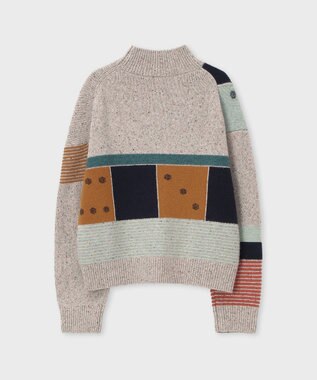 Paul Smith Dice パッチワーク ニット ベージュ