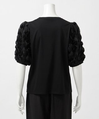 23区 S 【GOLD LABEL】エンブロイダリー コンビ TEE ブラック系