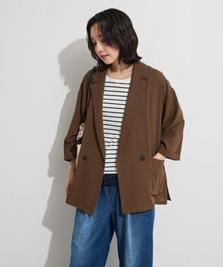 Green Parks 【適ON】遮熱チュールドッキングプルオーバー Border