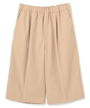 BEIGE， 【接触冷感/UVカット/洗える】YANN / ウエストゴムハーフタックパンツ Beige