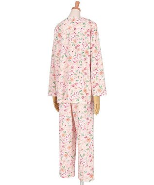 Wing パジャマ 長袖 長ズボン 綿100%(本体) 天竺素材 レディース EP8071 ウイング／ワコール ピンク