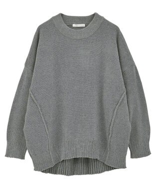 Green Parks リラックスモールニットチュニック Gray