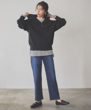 ANY L 【ストレッチ】コンフォート美脚 デニムパンツ フェードインディゴ