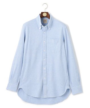 J.PRESS MEN リッチジャージー コットンネルシャツ サックスブルー系8