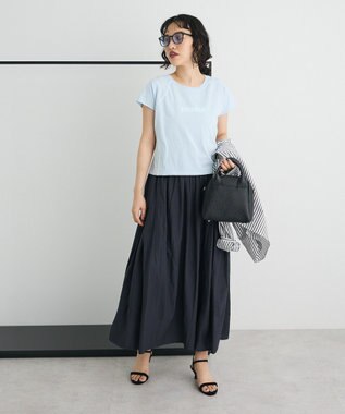 CRAFT STANDARD BOUTIQUE ヴィンテージ加工ロゴプリントノースリーブＰＯ Sax