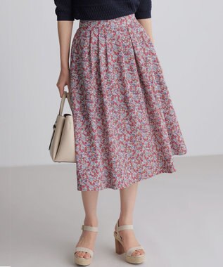 組曲 L 【先行予約・WEB限定】フラワーガーデンプリント スカート ベージュピンク系5