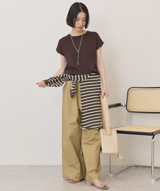 AMERICAN HOLIC フレンチスリーブニットプルオーバー Brown