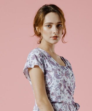 San-ai Resort（三愛水着楽園） スリーブドレス３点セット　9M・11L　【Coral veil（コーラルヴェール）】 ピンク