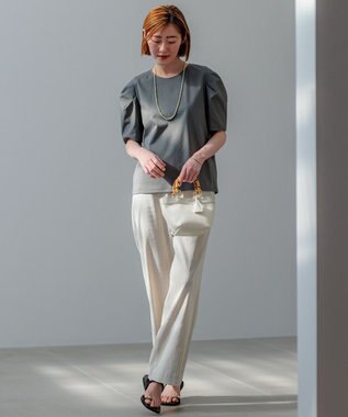 23区 バンブーハンドル ミニ ショルダーバッグ アイボリー系