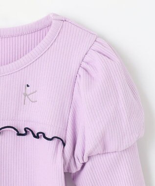 組曲 KIDS 【100㎝】パフスリーブ トップス ラベンダー系