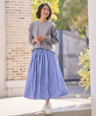 ANY ビューティベーシックロングＴシャツ グレー