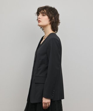 GRACE CONTINENTAL デザインフロントジャケット ブラック