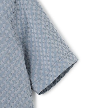 JOSEPH HOMME パターンジャガードストレッチ  /  レギュラーカラー半袖シャツ ライトグレー系