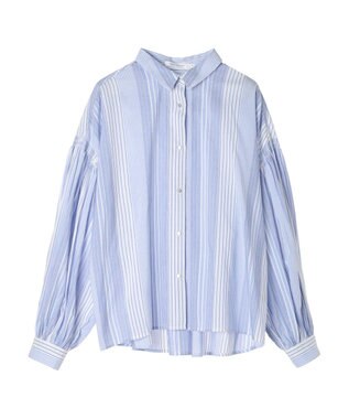 AMERICAN HOLIC ＵＶカット／接触冷感ギャザースリーブブラウス　 Stripe