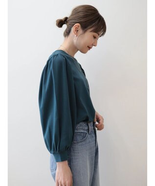 AMERICAN HOLIC ドルマンギャザー７分袖カットプルオーバー Ivory