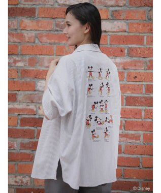 Green Parks ミッキーフレンド／体操プリント半袖シャツ Stripe