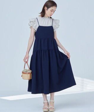 組曲 【WEB限定】ナイロンレーヨン チュニック ブラウス エクリュベース系1