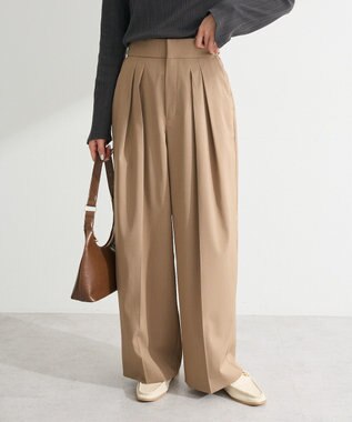 Green Parks タックワイドパンツ Mocha