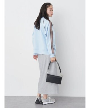 earth music&ecology スポーティー袖ラインブルゾン Sax