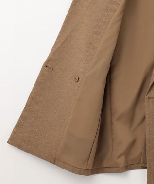 自由区 S 【SHIHOさん着用】シルクネップツイード ジャケット ダークキャメル