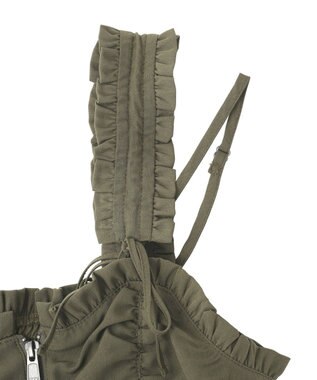 earth music&ecology ペプラムビスチェ Khaki