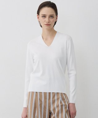 ICB L シンセティックフルニードル Vネックニット