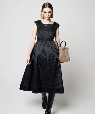 TOCCA 【洗える】FLOWERS ドレス ブラック系